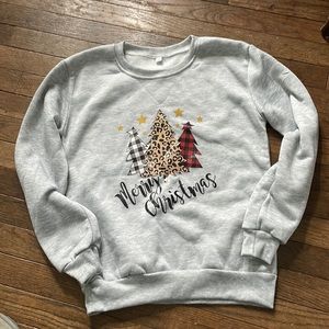 Gray Christmas Tree Sweatshirt